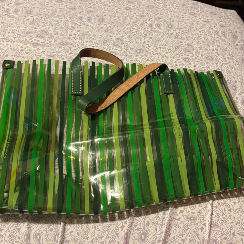 Dooney & Bourke Green Striped Tote